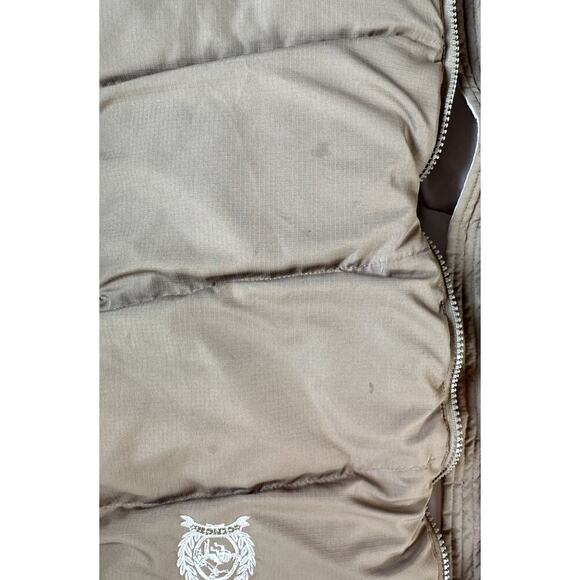 Vintage Cinch Reversible Puffer Vest Size XL Men’s Tan Down Filled Lofty - Picture 10 of 11